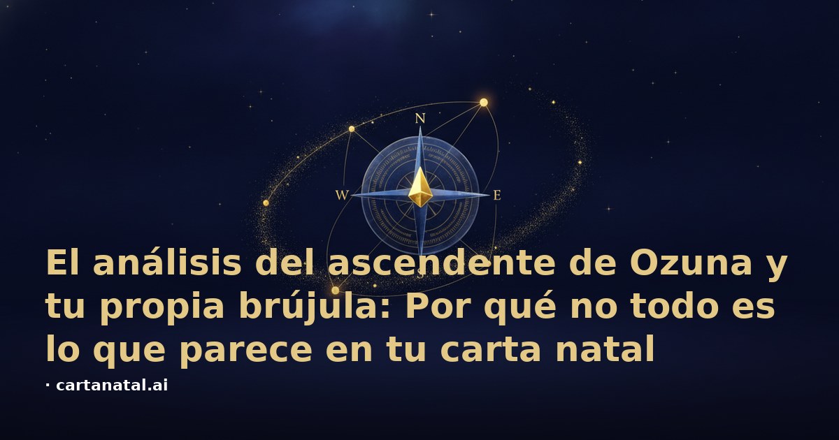 El análisis del ascendente de Ozuna y tu propia brújula: Por qué no todo es lo que parece en tu carta natal