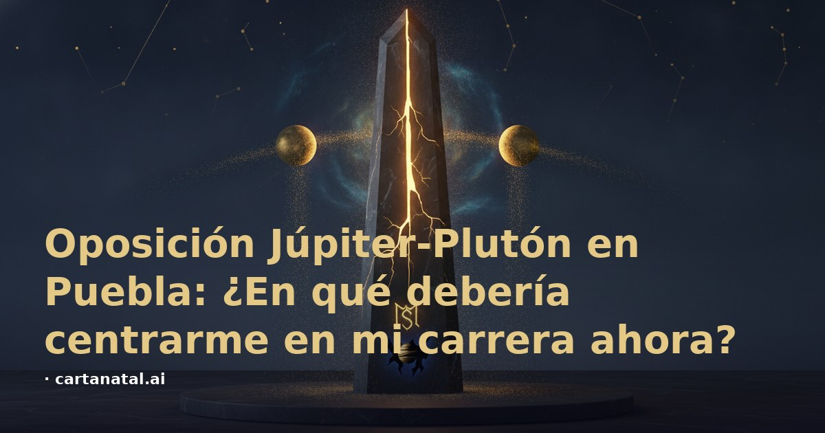 Oposición Júpiter-Plutón en Puebla: ¿En qué debería centrarme en mi carrera ahora?