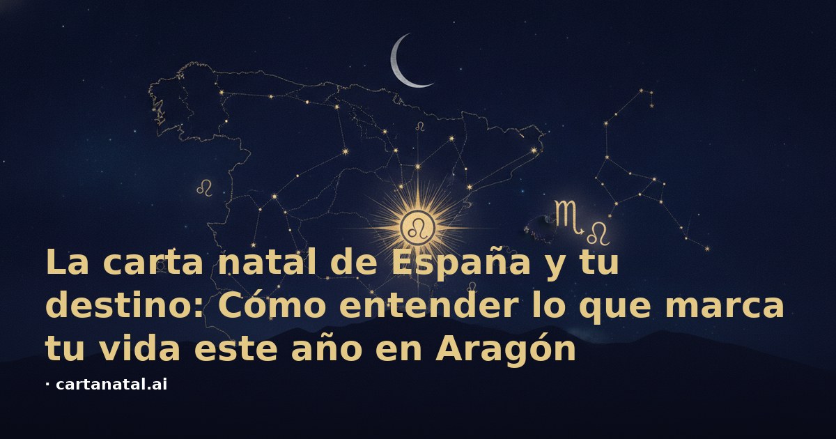 La carta natal de España y tu destino: Cómo entender lo que marca tu vida este año en Aragón