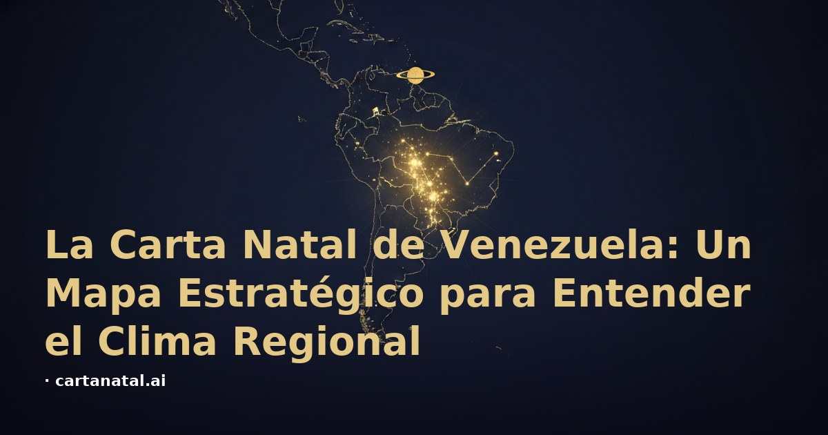 La Carta Natal de Venezuela: Un Mapa Estratégico para Entender el Clima Regional