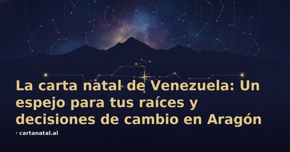 La carta natal de Venezuela: Un espejo para tus raíces y decisiones de cambio en Aragón