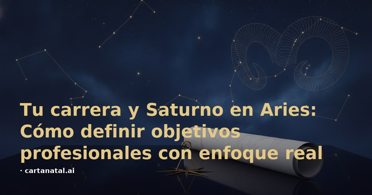 Tu carrera y Saturno en Aries: Cómo definir objetivos profesionales con enfoque real