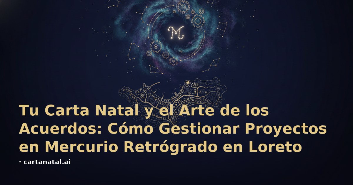 Tu Carta Natal y el Arte de los Acuerdos: Cómo Gestionar Proyectos en Mercurio Retrógrado en Loreto