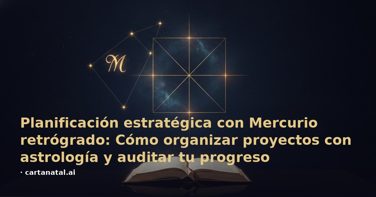 Planificación estratégica con Mercurio retrógrado: Cómo organizar proyectos con astrología y auditar tu progreso