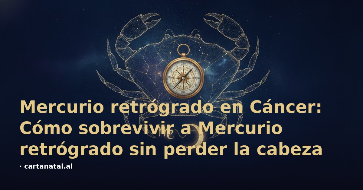 Mercurio retrógrado en Cáncer: Cómo sobrevivir a Mercurio retrógrado sin perder la cabeza