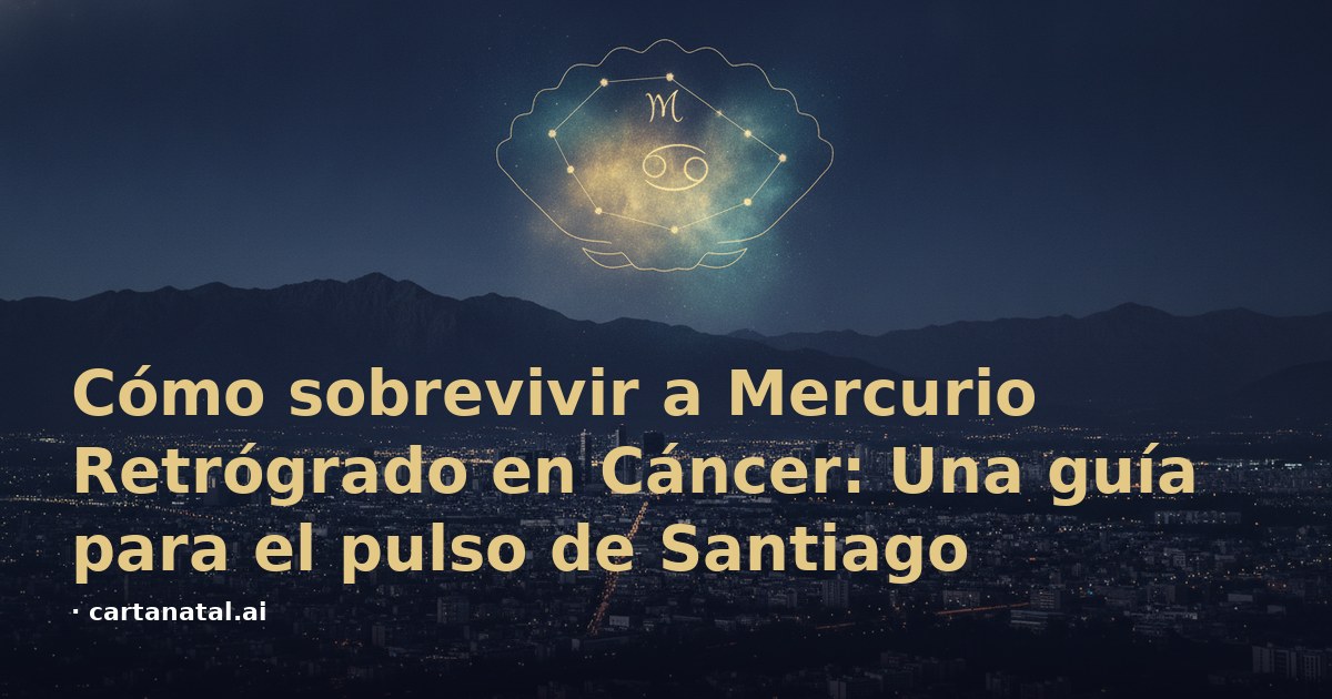 Cómo sobrevivir a Mercurio Retrógrado en Cáncer: Una guía para el pulso de Santiago