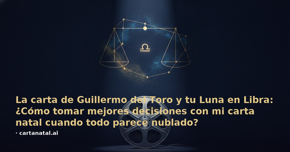La carta de Guillermo del Toro y tu Luna en Libra: ¿Cómo tomar mejores decisiones con mi carta natal cuando todo parece nublado?