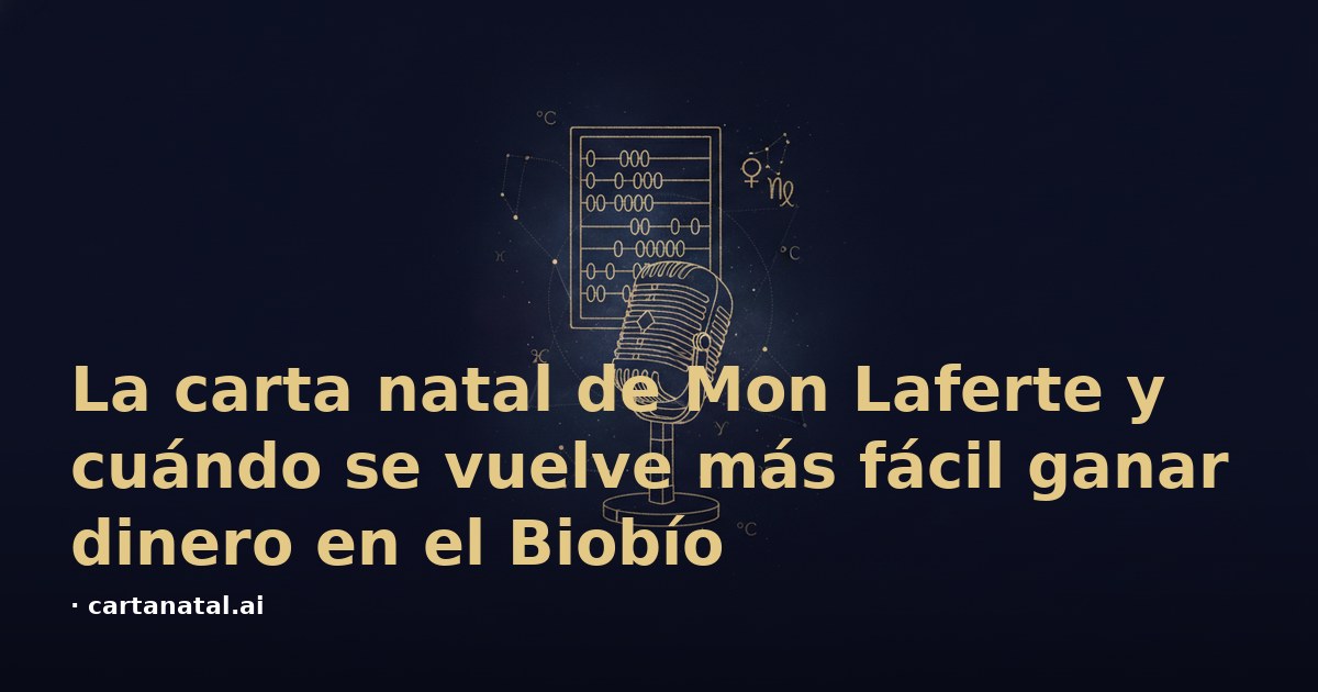 La carta natal de Mon Laferte y cuándo se vuelve más fácil ganar dinero en el Biobío