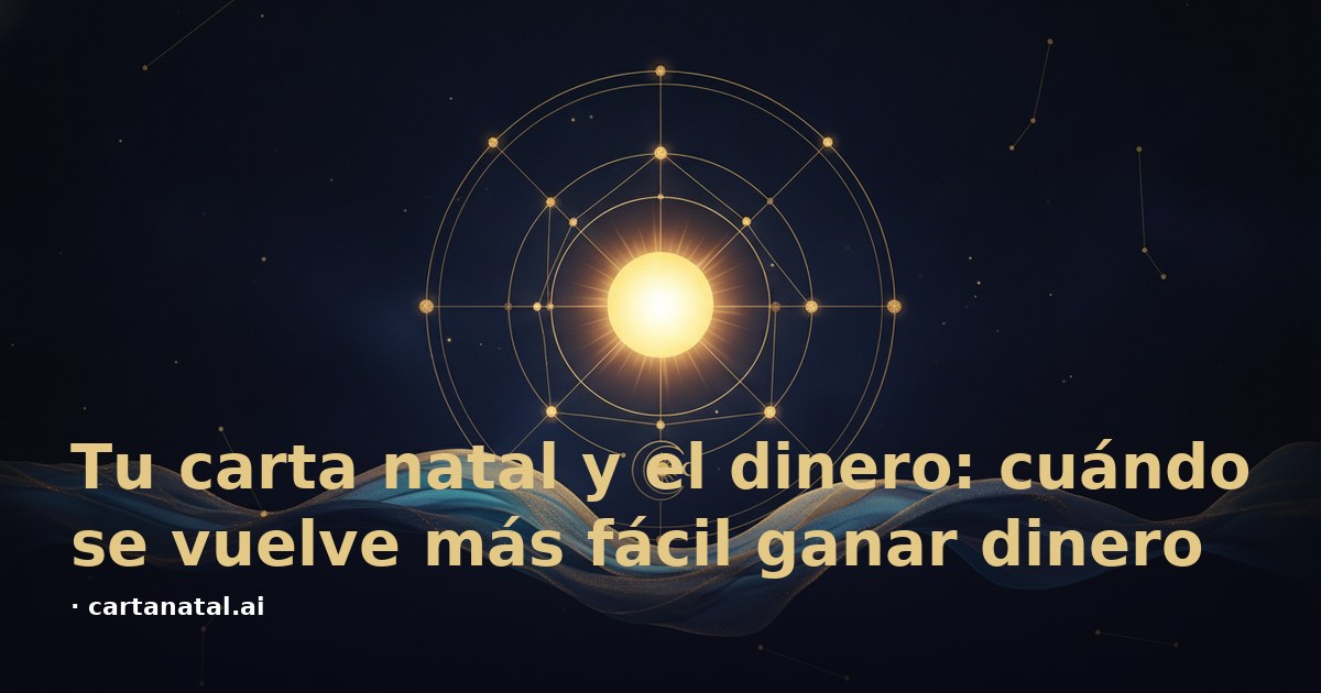 Tu carta natal y el dinero: cuándo se vuelve más fácil ganar dinero