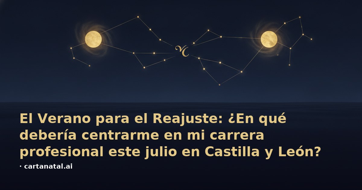 El Verano para el Reajuste: ¿En qué debería centrarme en mi carrera profesional este julio en Castilla y León?