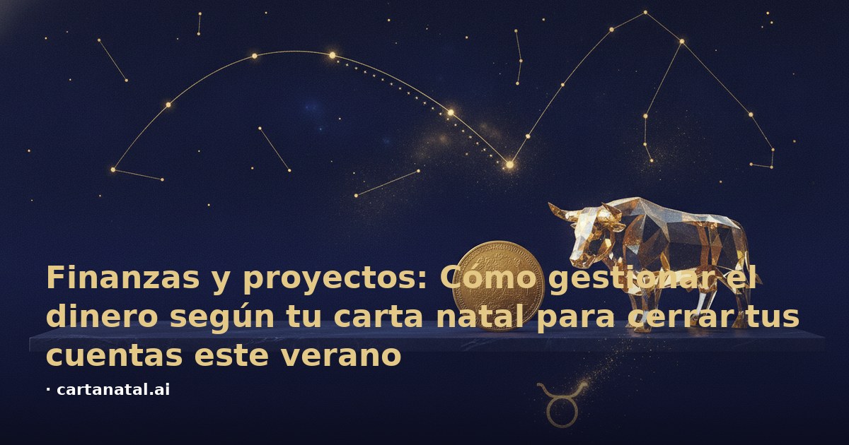 Finanzas y proyectos: Cómo gestionar el dinero según tu carta natal para cerrar tus cuentas este verano