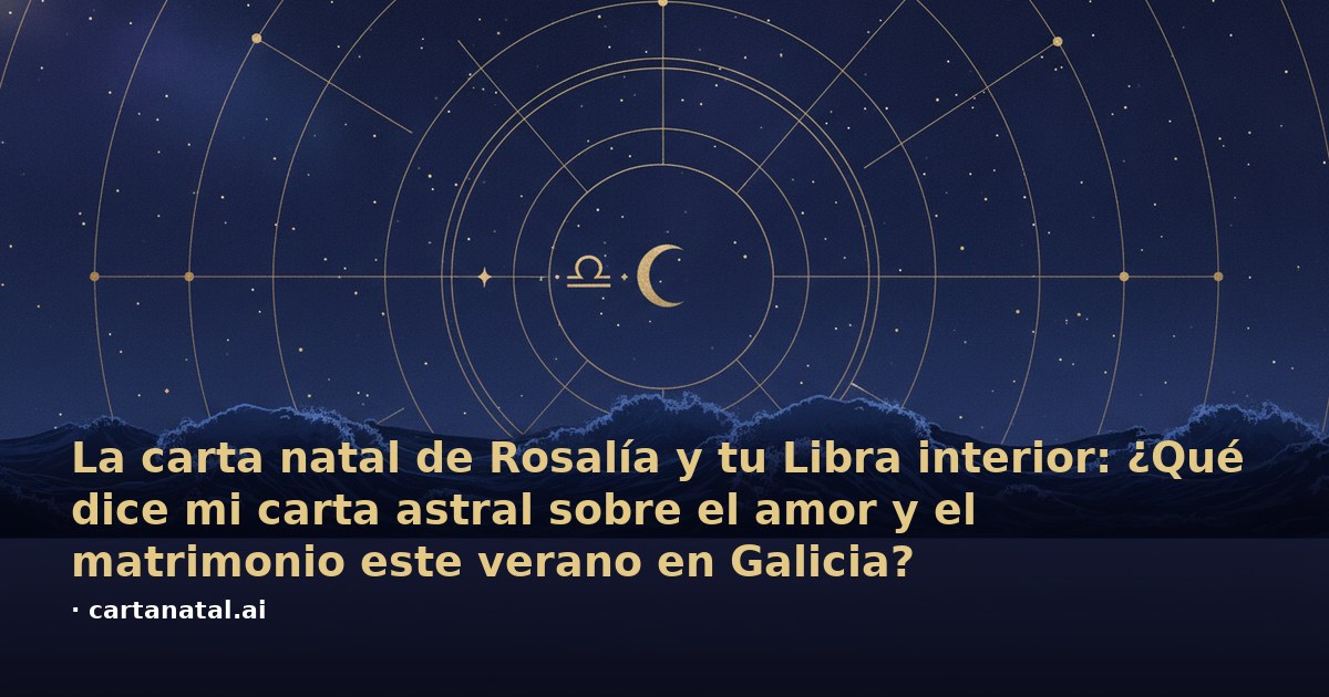 La carta natal de Rosalía y tu Libra interior: ¿Qué dice mi carta astral sobre el amor y el matrimonio este verano en Galicia?