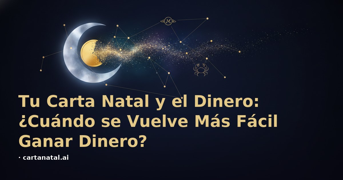 Tu Carta Natal y el Dinero: ¿Cuándo se Vuelve Más Fácil Ganar Dinero?